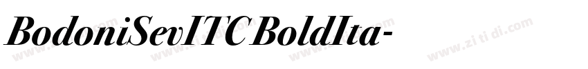 BodoniSevITC BoldIta字体转换